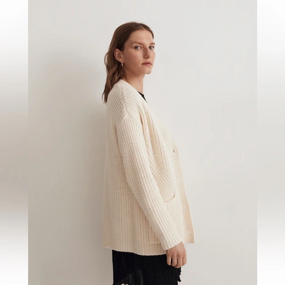 Madewell Textural-Stitch V-Neck Cardigan Sweater XXS - Picture 3 of 8